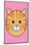 Cat - Animaru Cartoon Animal Print-Animaru-Mounted Giclee Print