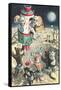 Cat Astronauts Landing on Female Cat Planet-null-Framed Stretched Canvas