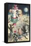 Cat Astronauts Landing on Female Cat Planet-null-Framed Stretched Canvas