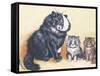 Cat-Astrophe!-Louis Wain-Framed Stretched Canvas