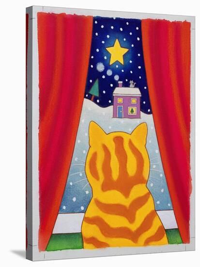 Cat at the Window-Cathy Baxter-Stretched Canvas