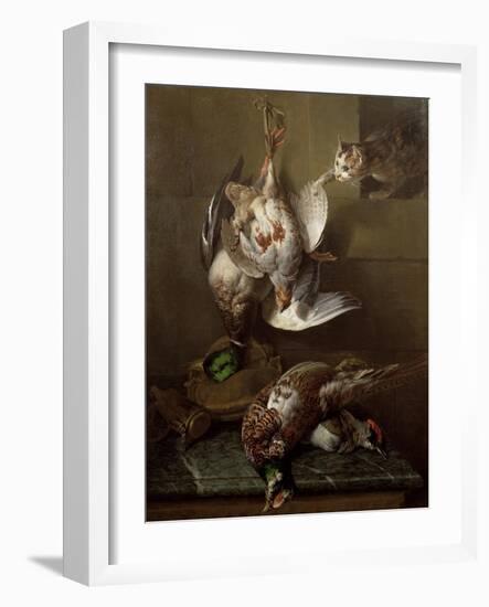 Cat Attacking Dead Game-Alexandre-Francois Desportes-Framed Giclee Print