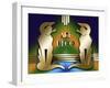 Cat Awards-Art Deco Designs-Framed Giclee Print