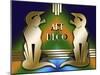 Cat Awards-Art Deco Designs-Mounted Giclee Print