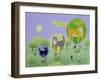 Cat Balloon Race-Pat Scott-Framed Giclee Print