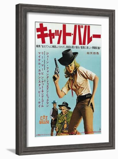 Cat Ballou, Japanese Movie Poster, 1965-null-Framed Art Print