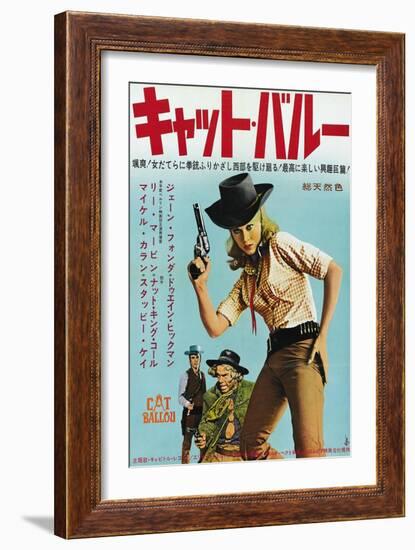 Cat Ballou, Japanese Movie Poster, 1965-null-Framed Art Print