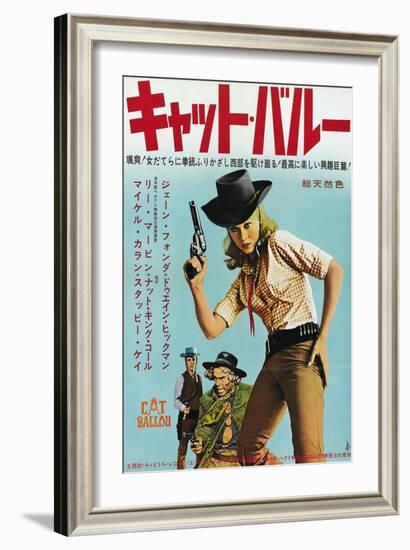 Cat Ballou, Japanese Movie Poster, 1965-null-Framed Art Print