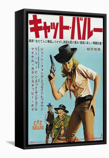 Cat Ballou, Japanese Movie Poster, 1965-null-Framed Stretched Canvas