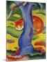 Cat Behind a Tree, 1910/11-Franz Marc-Mounted Giclee Print