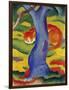 Cat Behind a Tree, 1910/11-Franz Marc-Framed Premium Giclee Print