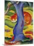 Cat Behind a Tree, 1910/11-Franz Marc-Mounted Premium Giclee Print