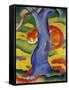 Cat Behind a Tree, 1910/11-Franz Marc-Framed Stretched Canvas