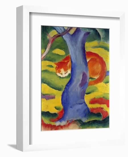 Cat Behind a Tree, 1910/11-Franz Marc-Framed Giclee Print