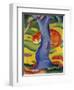 Cat Behind a Tree, 1910/11-Franz Marc-Framed Giclee Print