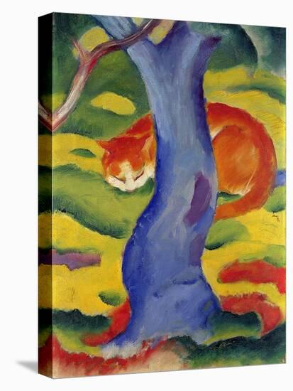 Cat Behind a Tree, 1910/11-Franz Marc-Stretched Canvas