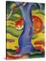Cat Behind a Tree, 1910/11-Franz Marc-Stretched Canvas