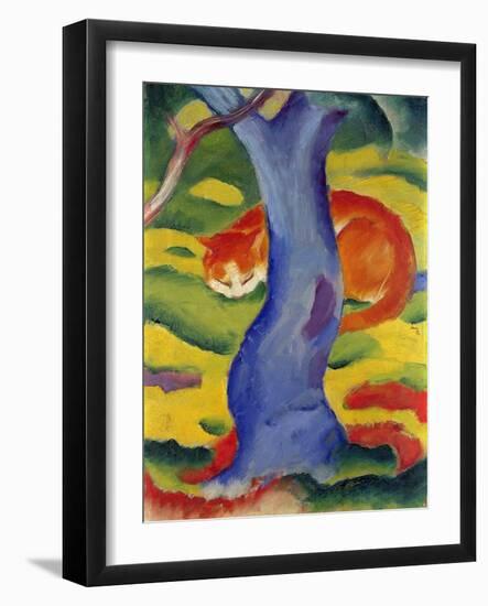 Cat Behind a Tree, 1910/11-Franz Marc-Framed Giclee Print