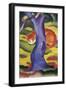 Cat Behind Tree-Franz Poledne-Framed Giclee Print