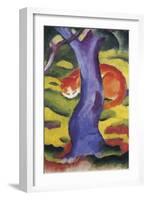 Cat Behind Tree-Franz Poledne-Framed Giclee Print