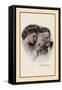 Cat Between Them-Clarence F. Underwood-Framed Stretched Canvas