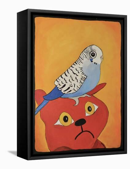 Cat Bird-Jennie Cooley-Framed Stretched Canvas