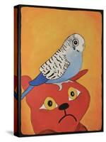 Cat Bird-Jennie Cooley-Stretched Canvas