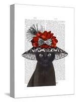 Cat, Black with Fabulous Hat-Fab Funky-Stretched Canvas