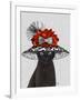 Cat, Black with Fabulous Hat-Fab Funky-Framed Art Print