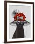 Cat, Black with Fabulous Hat-Fab Funky-Framed Art Print