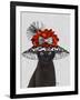 Cat, Black with Fabulous Hat-Fab Funky-Framed Art Print