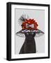 Cat, Black with Fabulous Hat-Fab Funky-Framed Art Print