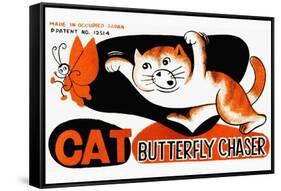 Cat Butterfly Chaser-null-Framed Stretched Canvas