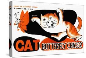 Cat Butterfly Chaser-null-Stretched Canvas