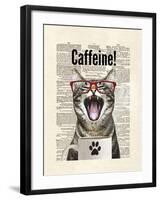 Cat Caffeine-Matt Dinniman-Framed Art Print