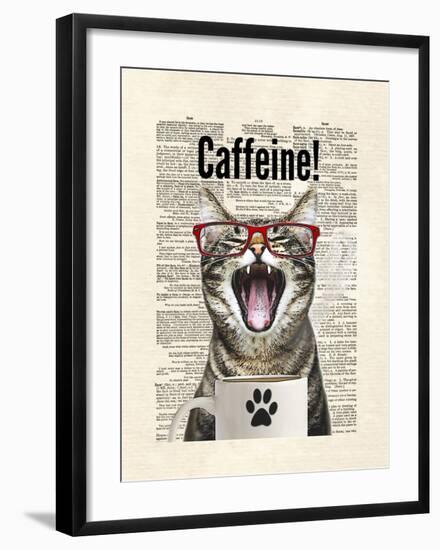 Cat Caffeine-Matt Dinniman-Framed Art Print