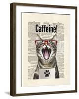 Cat Caffeine-Matt Dinniman-Framed Art Print