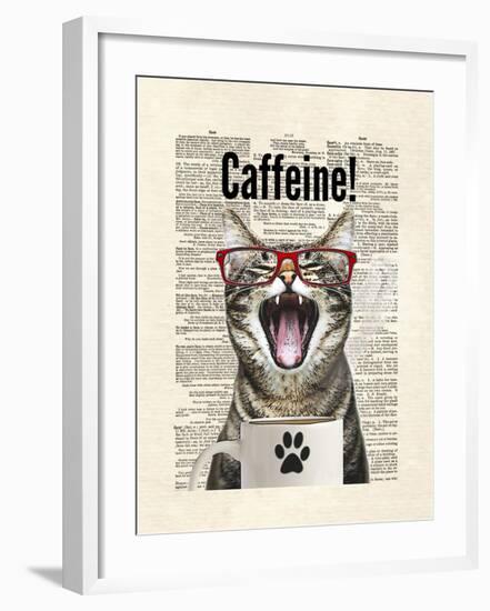 Cat Caffeine-Matt Dinniman-Framed Art Print