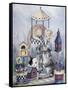 Cat Carousel-Jenny Newland-Framed Stretched Canvas