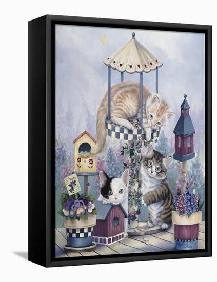 Cat Carousel-Jenny Newland-Framed Stretched Canvas