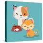 Cat Cartoon Pet Design-Diana Johanna Velasquez-Stretched Canvas