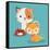 Cat Cartoon Pet Design-Diana Johanna Velasquez-Framed Stretched Canvas