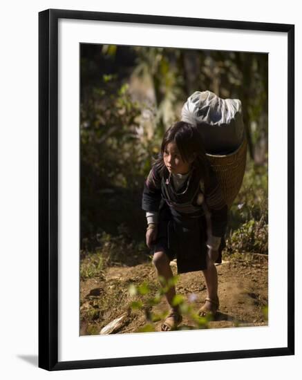 Cat Cat Village Hiking Trail, Sapa, Northern Vietnam, Southeast Asia-Christian Kober-Framed Photographic Print