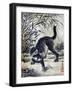 Cat Catching a Flog-Kyosai Kawanabe-Framed Giclee Print