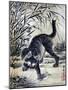 Cat Catching a Flog-Kyosai Kawanabe-Mounted Giclee Print