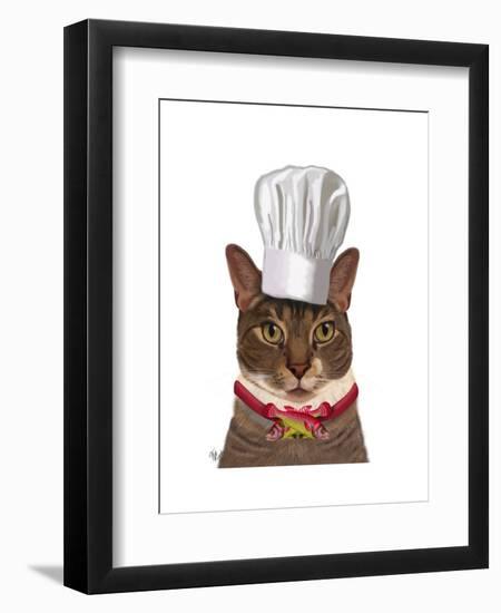 Cat Chef-Fab Funky-Framed Art Print