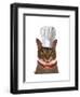 Cat Chef-Fab Funky-Framed Art Print