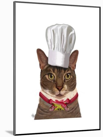 Cat Chef-Fab Funky-Mounted Art Print