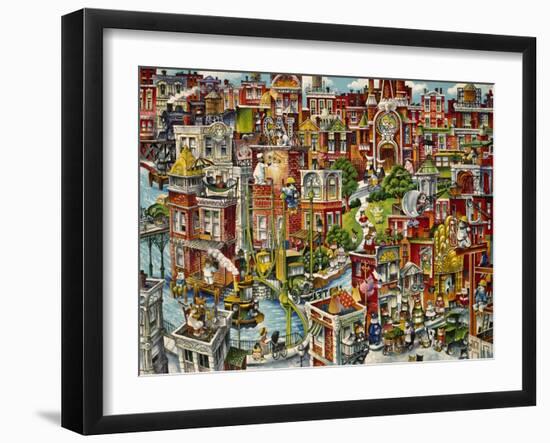 Cat City-Bill Bell-Framed Giclee Print