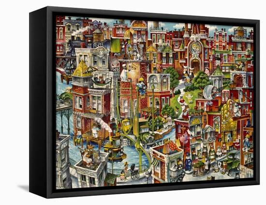 Cat City-Bill Bell-Framed Stretched Canvas